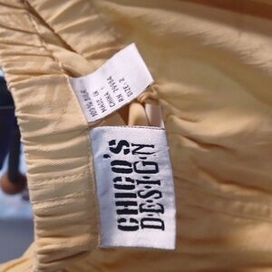Chico's Yellow Silk Capris Size 12